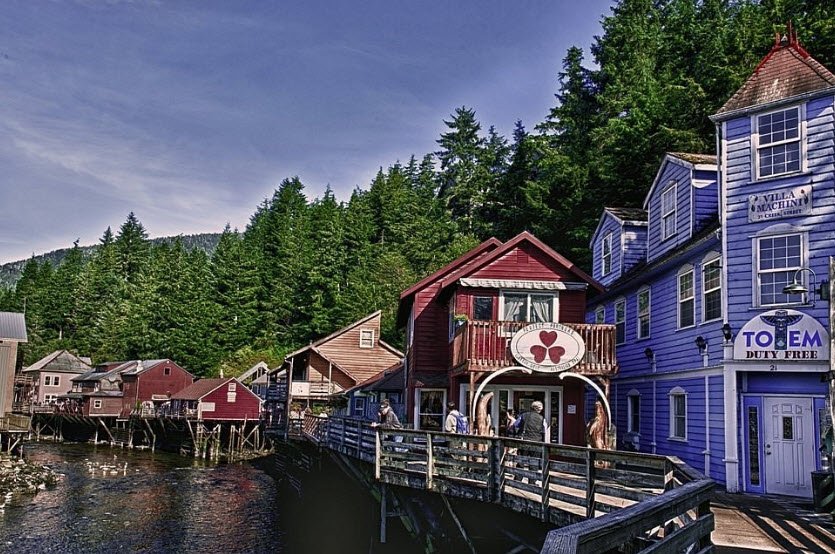 Creek Street in Ketchikan, Alaska, USA